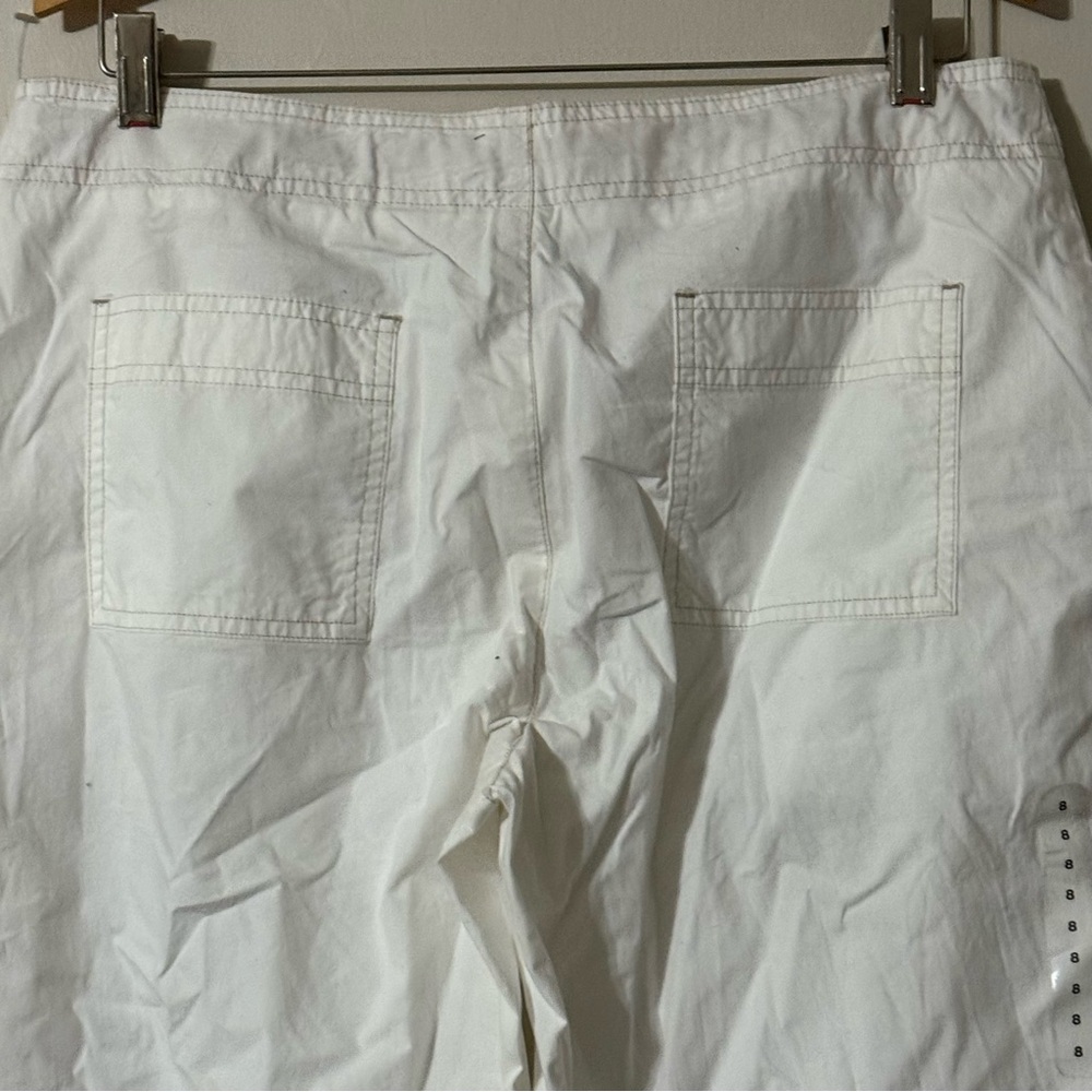 Gap Pants White Roll Up Cotton Lightweight Pockets Sz 8 NWOT - Picture 8 of 11